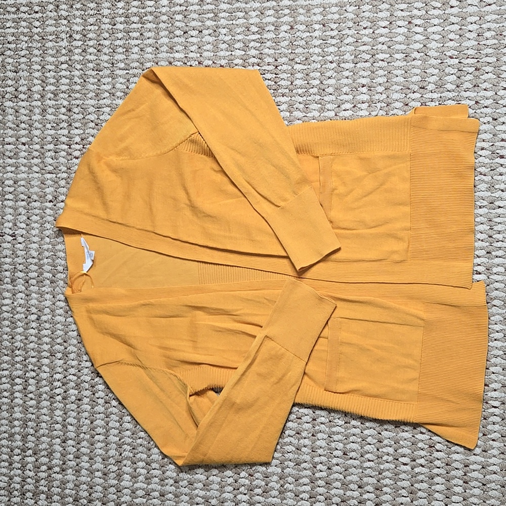 Gold Small 4 - 6 Open Cardigan Sweater Top - Picture 1 of 2
